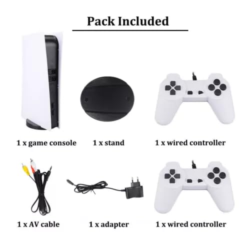 š® 8-Bit GS5 Retro TV Game Console with 300 Built-In Classic Games + Dual USB Controllers