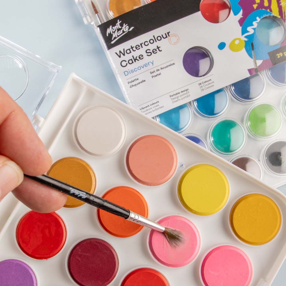 29 Pcs Mont Marte Watercolour Cake Set