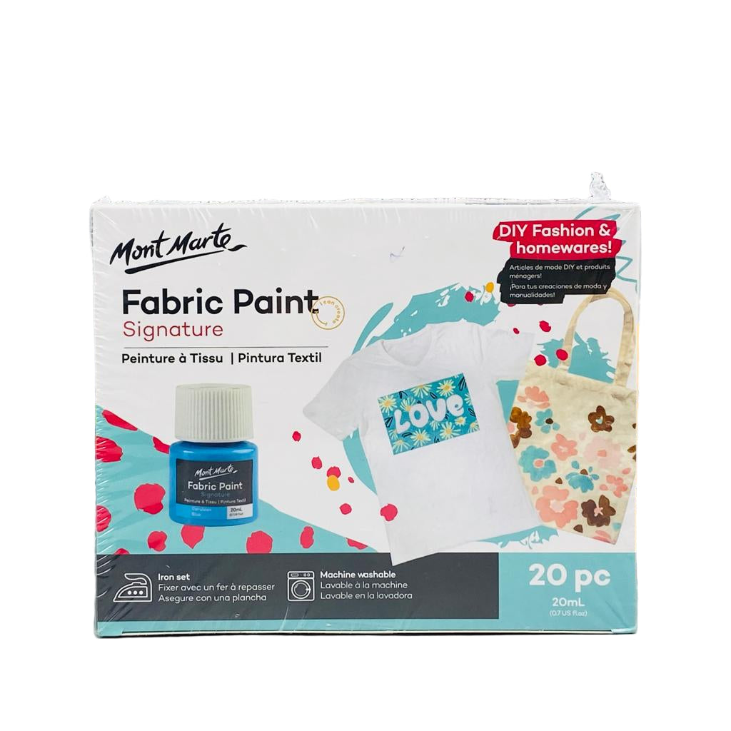 20 Pcs Mont Marte Fabric Paint Set