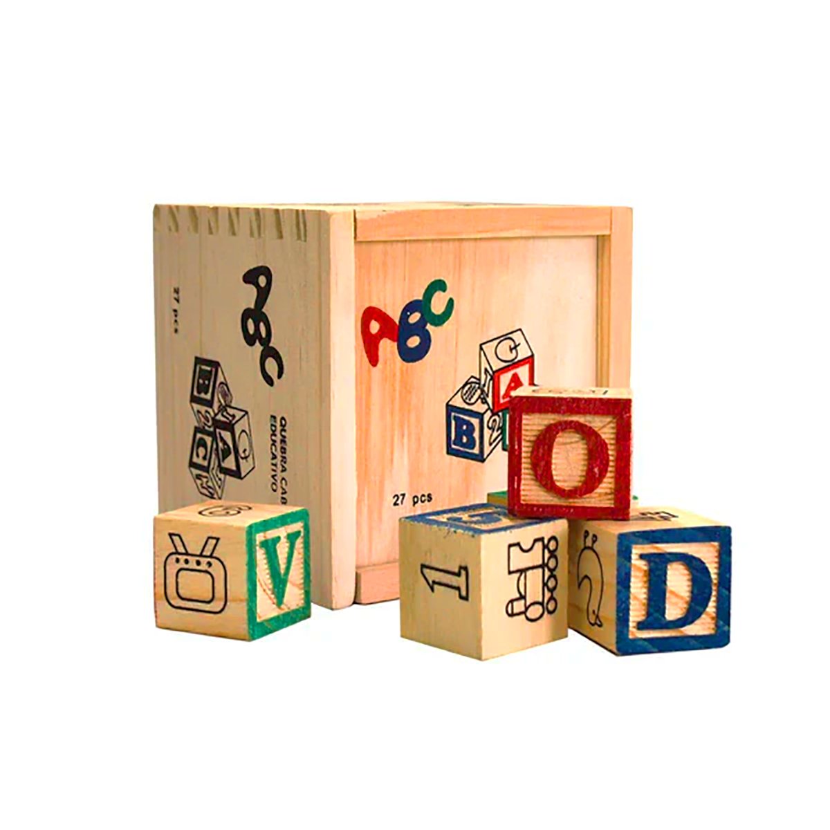Alphabet ABC Wooden Wood Blocks Educational toys for kids - 27 Pieces for Kids