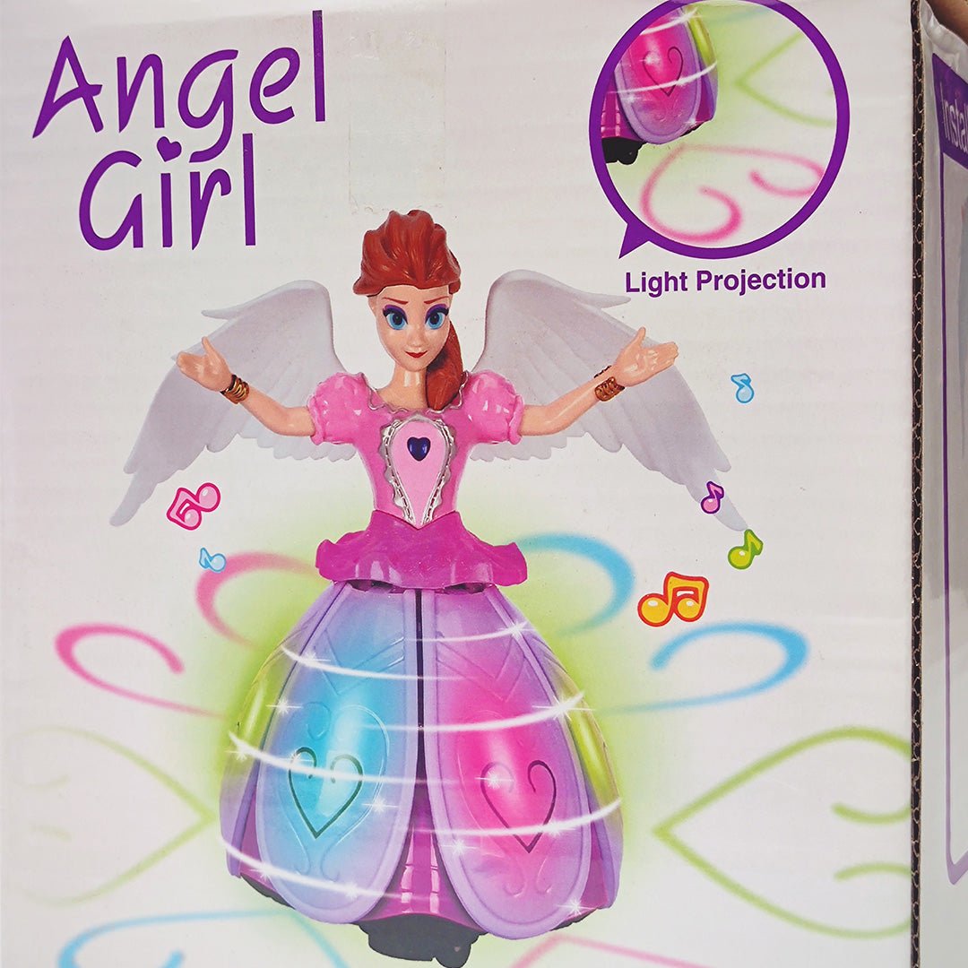Angel Girl Dancing and Revolving Doll w/ Light Projections