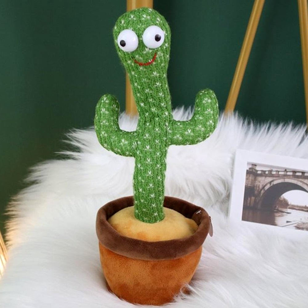 Full Size Dancing Talking Cactus With Hat Muffler Toy
