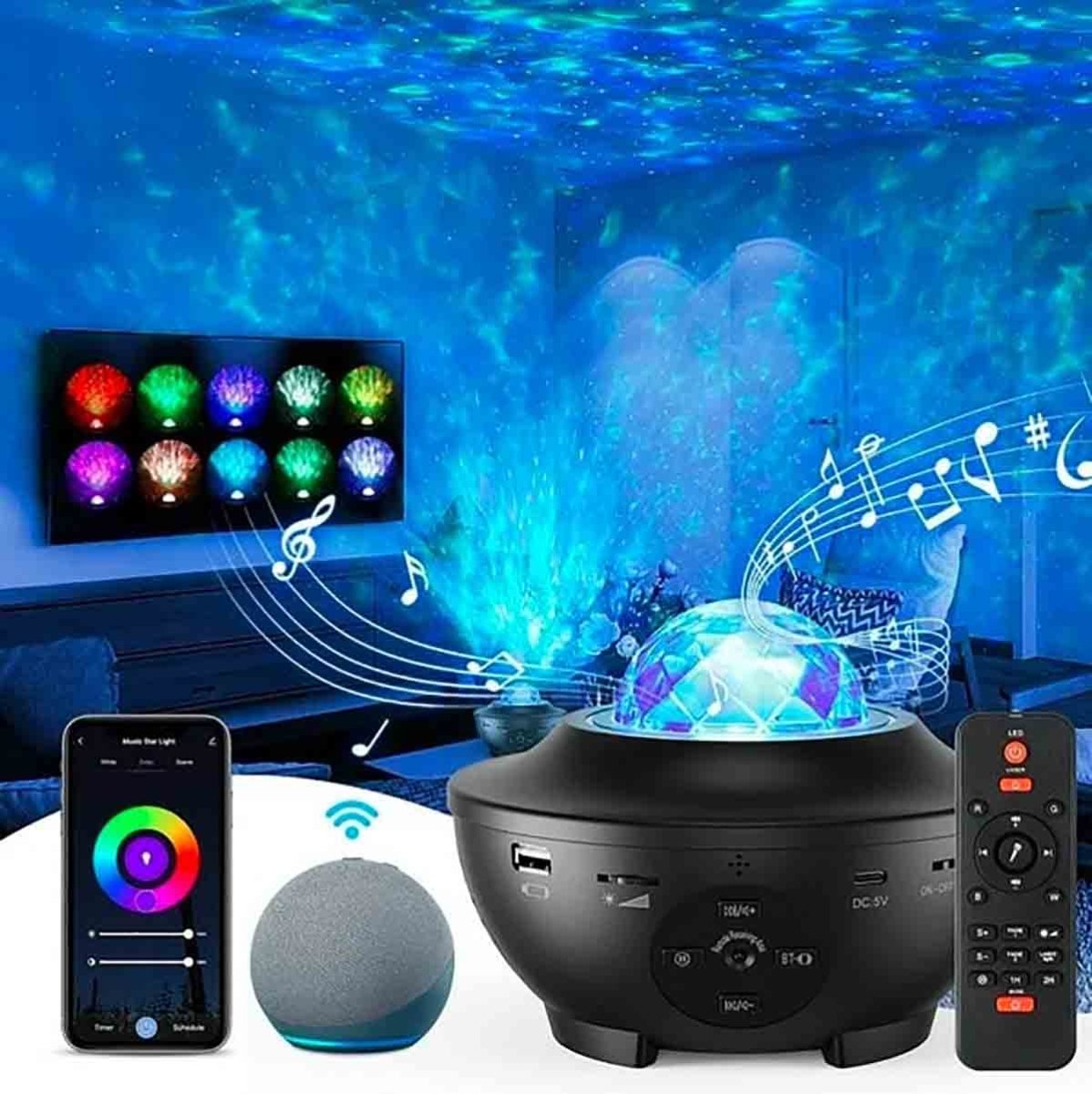 Galaxy Projector Star Night Light Remote Phone APP Control