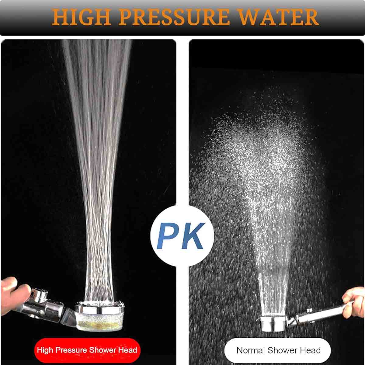 Hydro Shower Jet High Pressure Turbo Head Set