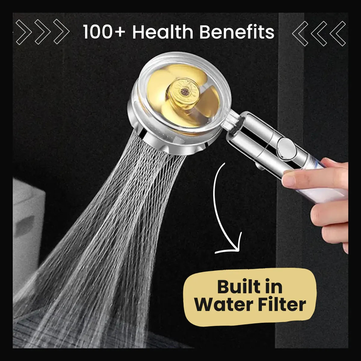 Hydro Shower Jet High Pressure Turbo Head Set