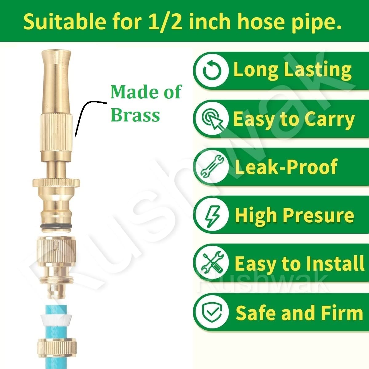Heavy Duty Adjustable Twist Hose Nozzle