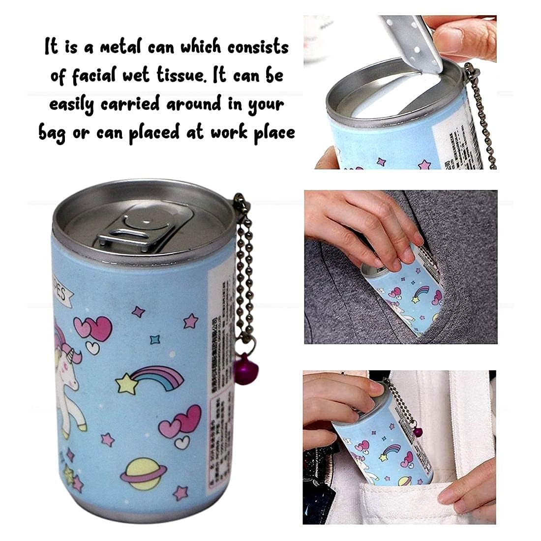 Mini Tin Wet Tissue Wipe 30pcs