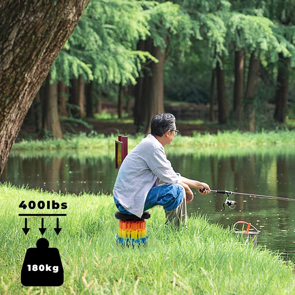 Folding Portable Stool Telescopic Chair Travel Fun Multi Colour Foldable Product