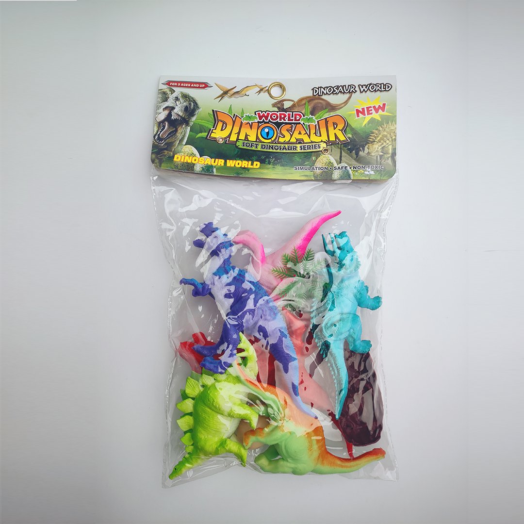 Pack of 6 Colourful Soft-Edged Dinosaurs