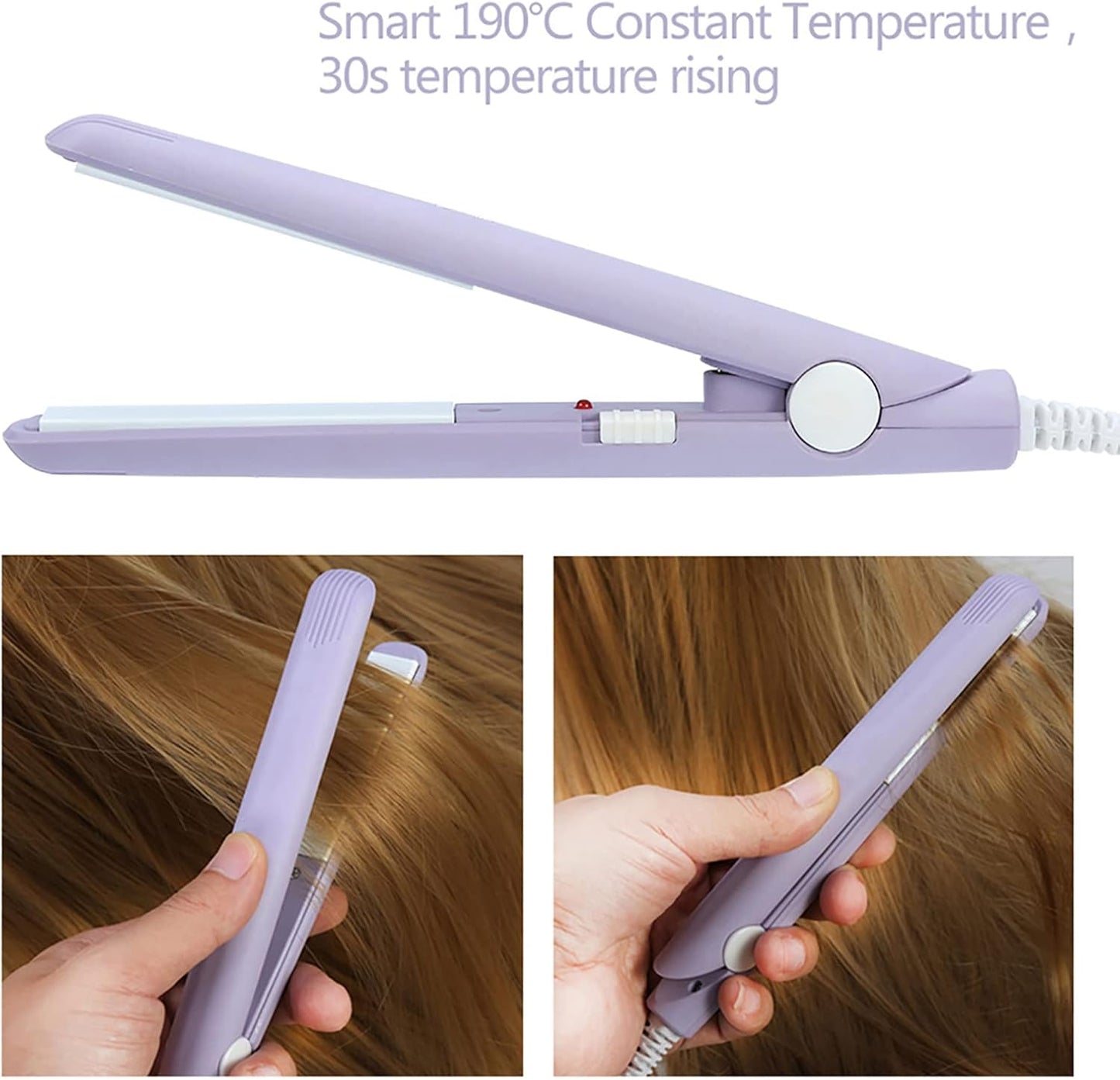 Mini Hair Straightener And Portable Ceramic Hair Curlers