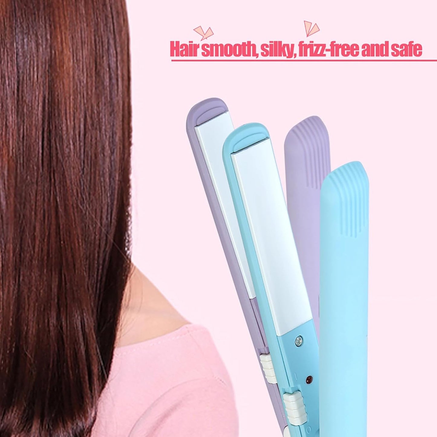 Mini Hair Straightener And Portable Ceramic Hair Curlers