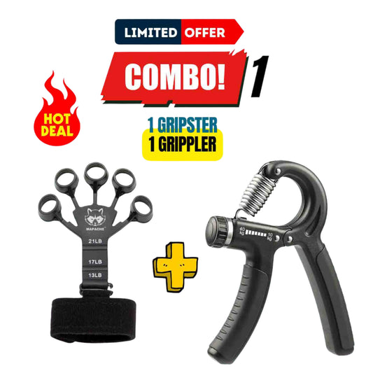 Combo 1 - Hand Gripster + Grippler Arm Strengthener