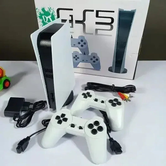 🎮 8-Bit GS5 Retro TV Game Console with 300 Built-In Classic Games + Dual USB Controllers