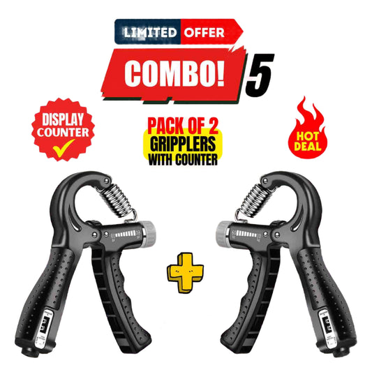 Combo 5 - Pack of 2 Hand Gripplers w/ Display Counter