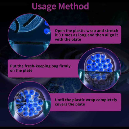 100 Pcs Fresh Stretch Plastic Bags Food Covers