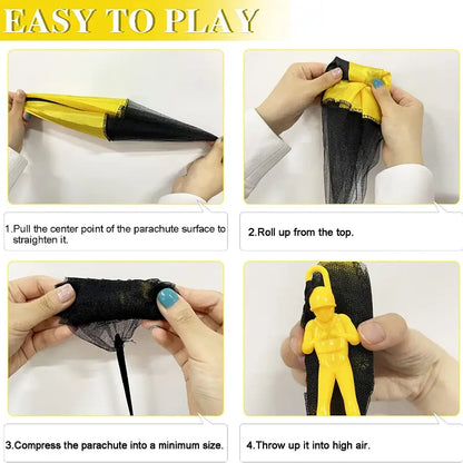 2pc Tangle-Free Parachute Figures – Hand-Throw Soldier Toys for Kids