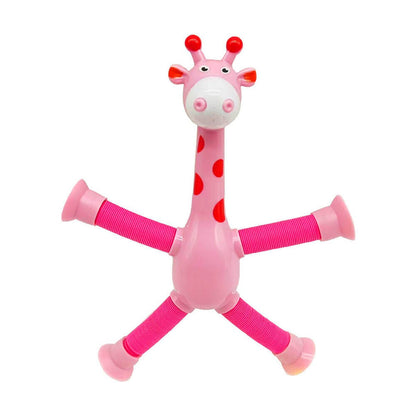 2 Pcs Giraffe Telescopic Sucker Pop Shape Changing Fidget Toys Kids
