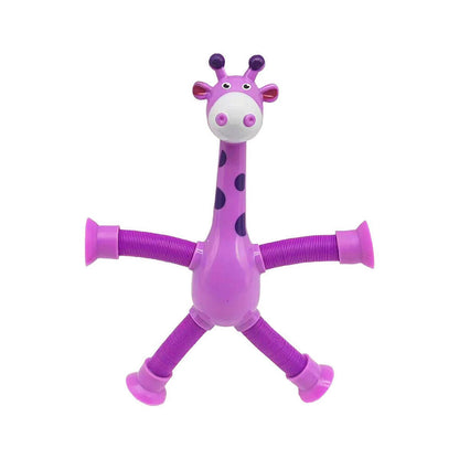 2 Pcs Giraffe Telescopic Sucker Pop Shape Changing Fidget Toys Kids