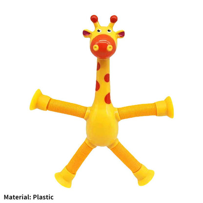 2 Pcs Giraffe Telescopic Sucker Pop Shape Changing Fidget Toys Kids