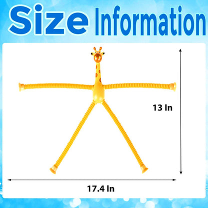 2 Pcs Giraffe Telescopic Sucker Pop Shape Changing Fidget Toys Kids
