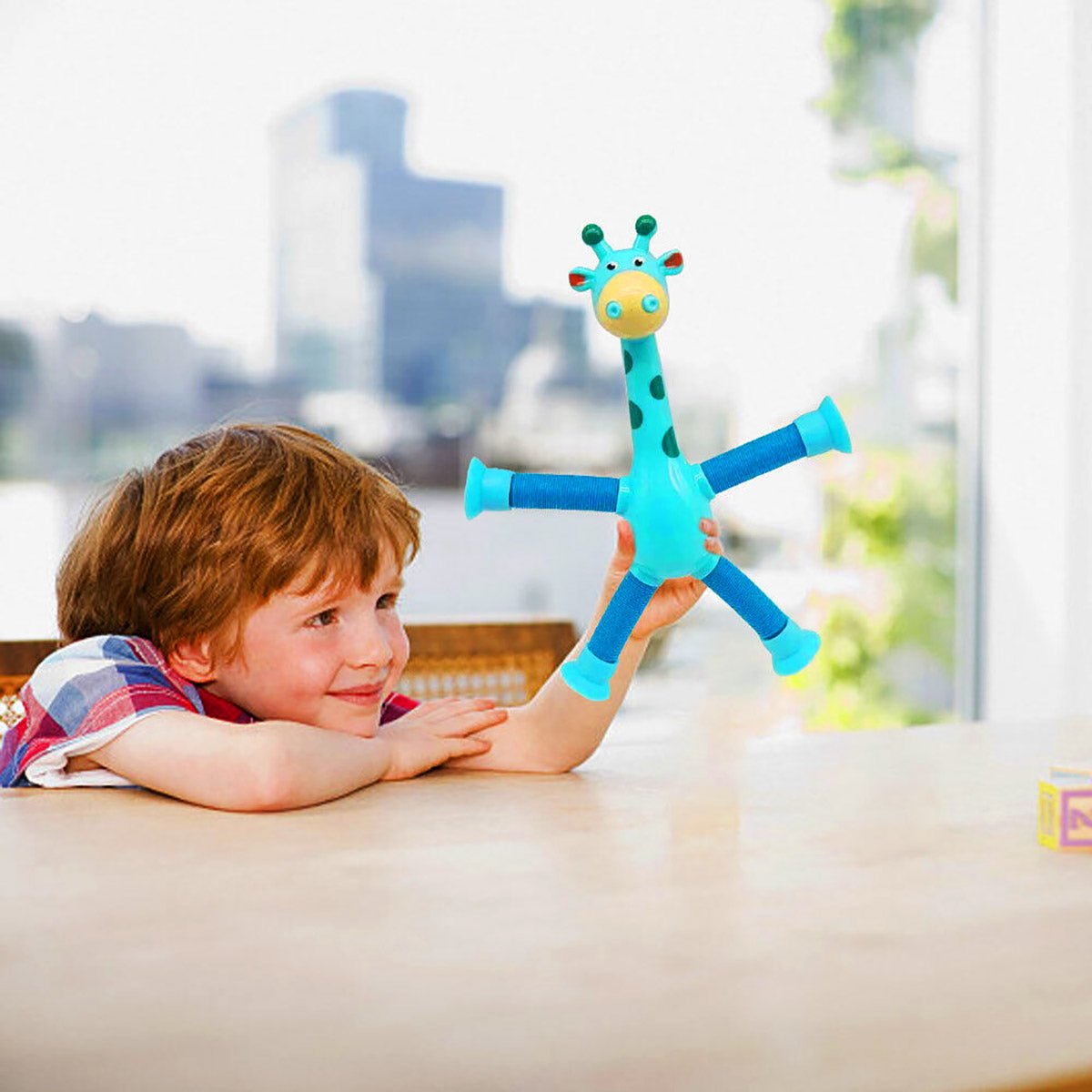 2 Pcs Giraffe Telescopic Sucker Pop Shape Changing Fidget Toys Kids