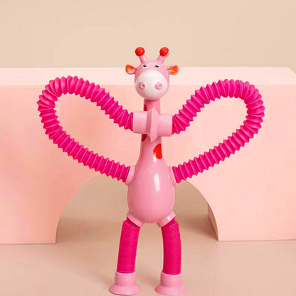 2 Pcs Giraffe Telescopic Sucker Pop Shape Changing Fidget Toys Kids