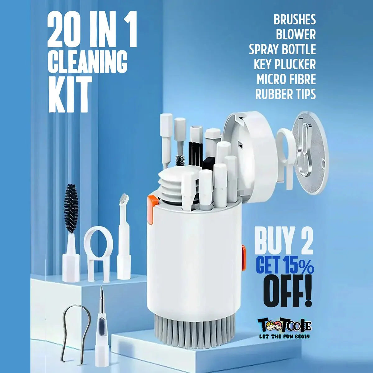 20 in 1 Multi-Functional Cleaning Kit Airpods Earbuds PC Laptop Phone Camera