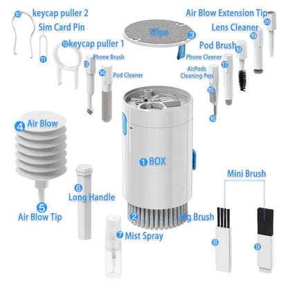 20 in 1 Multi-Functional Cleaning Kit Airpods Earbuds PC Laptop Phone Camera