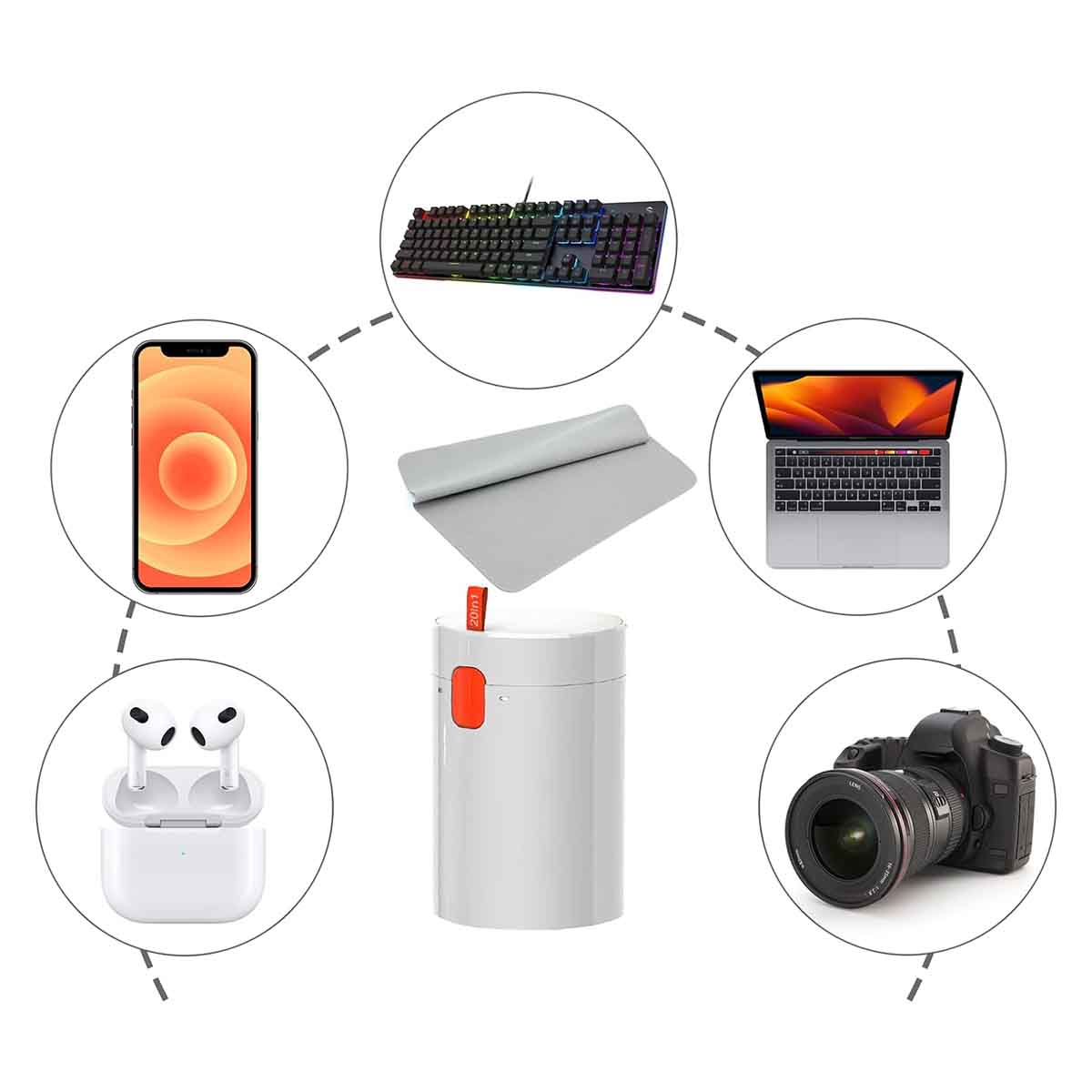 20 in 1 Multi-Functional Cleaning Kit Airpods Earbuds PC Laptop Phone Camera