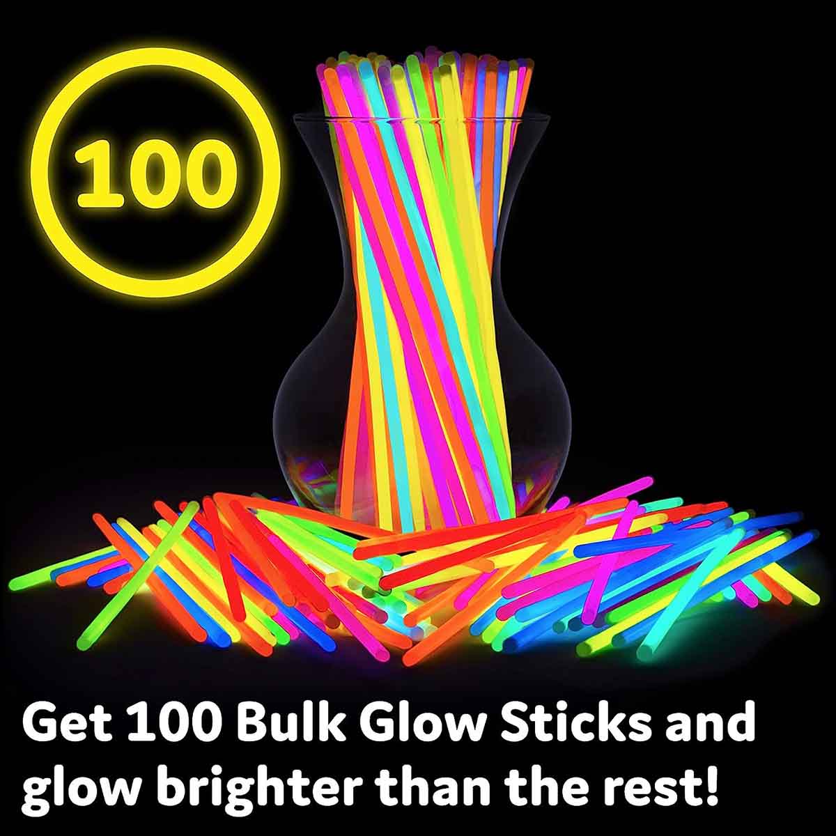 50 Pcs Glow in the Dark Sticks for Kids