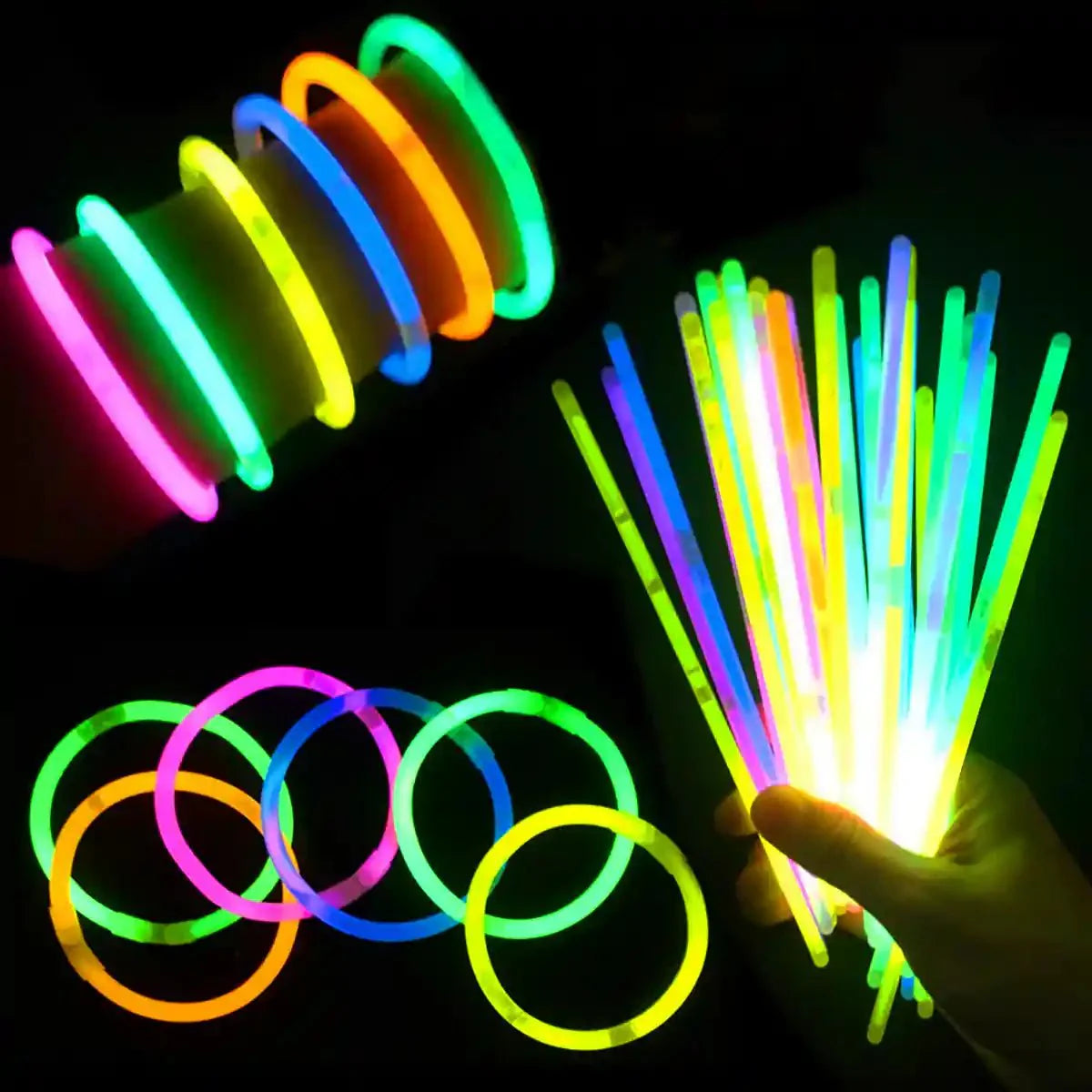 50 Pcs Glow in the Dark Sticks for Kids