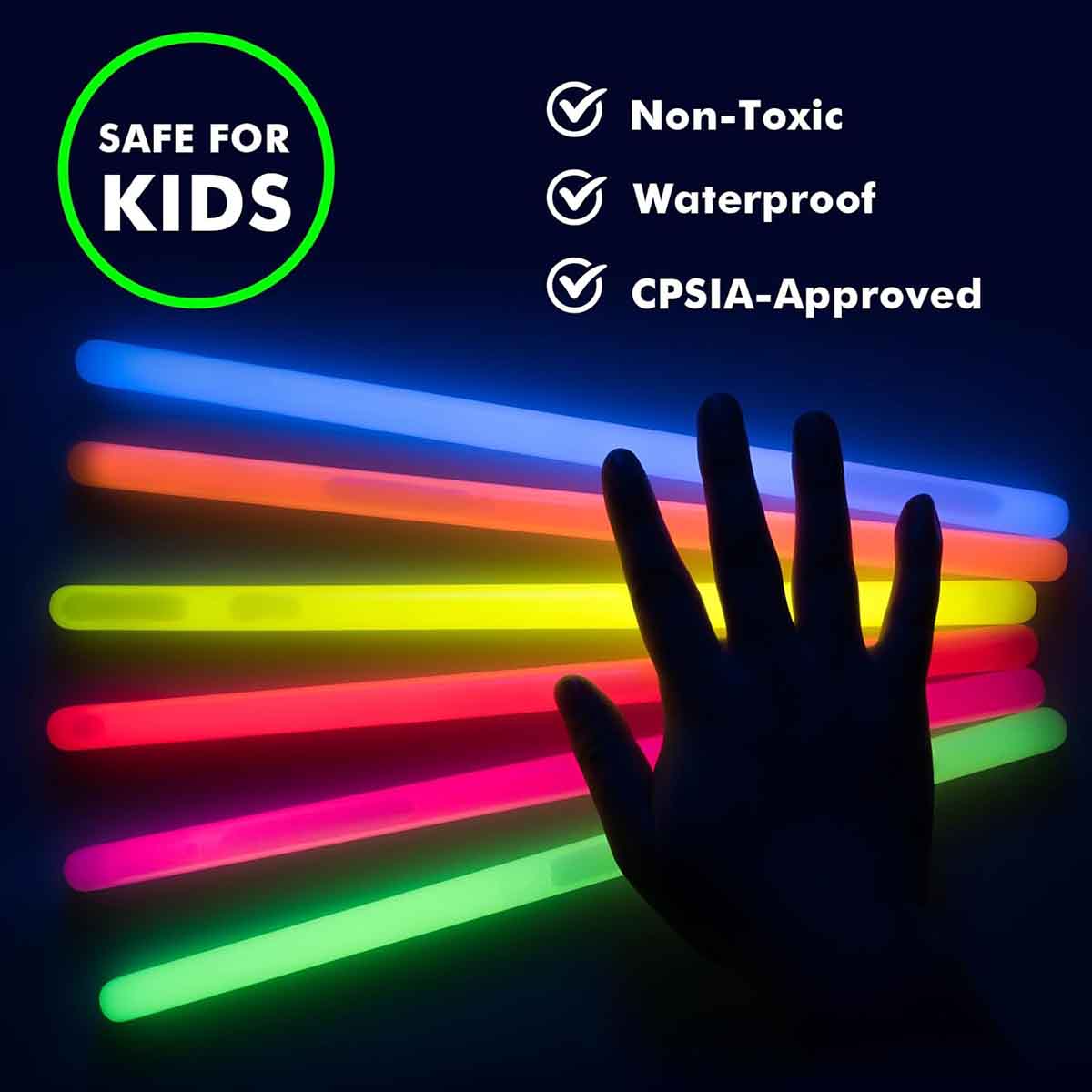 50 Pcs Glow in the Dark Sticks for Kids