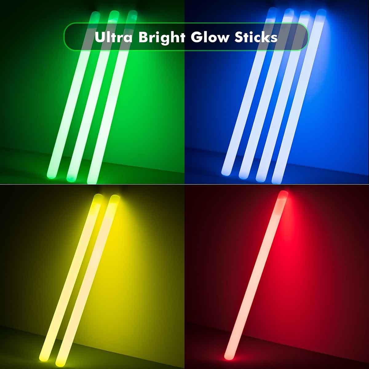 50 Pcs Glow in the Dark Sticks for Kids