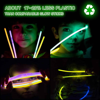 50 Pcs Glow in the Dark Sticks for Kids