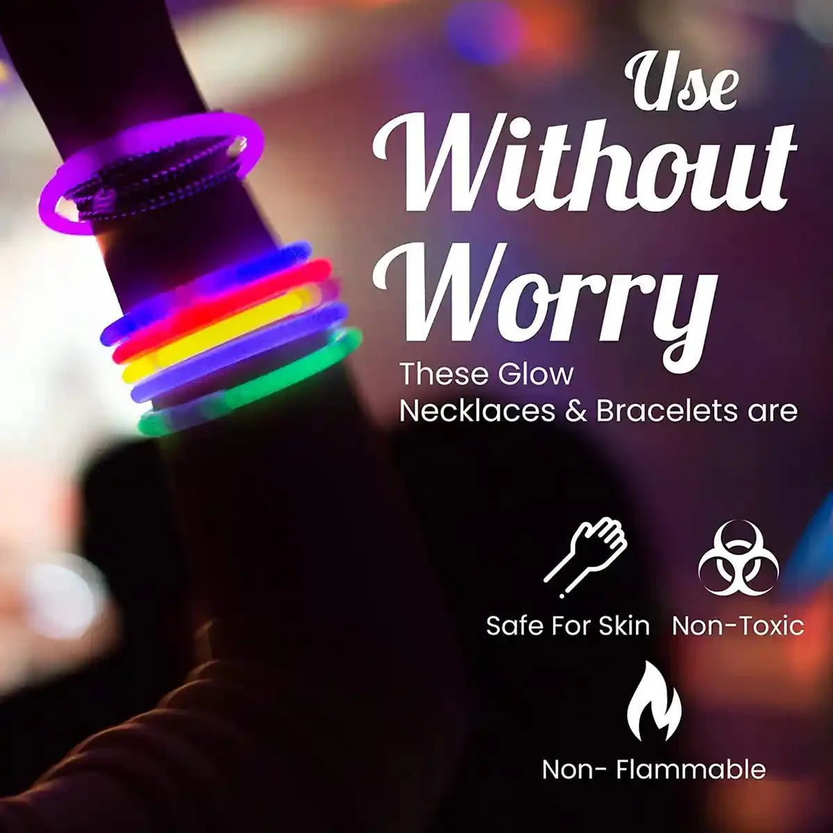 50 Pcs Glow in the Dark Sticks for Kids