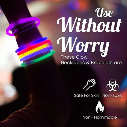 50 Pcs Glow in the Dark Sticks for Kids