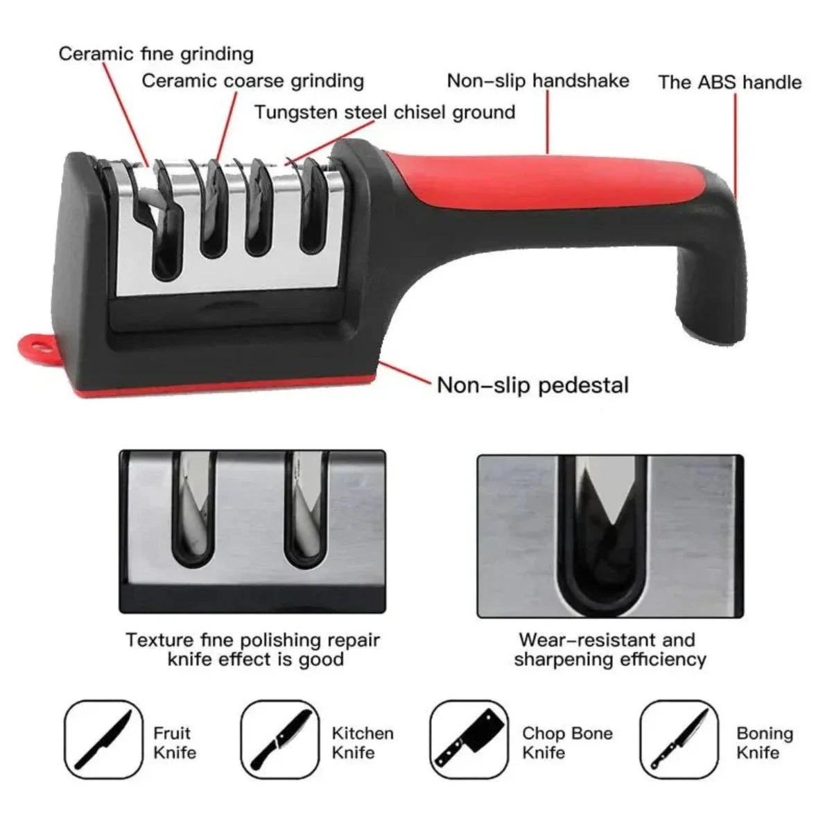 3-in-1 3 Stage Knife Sharpener