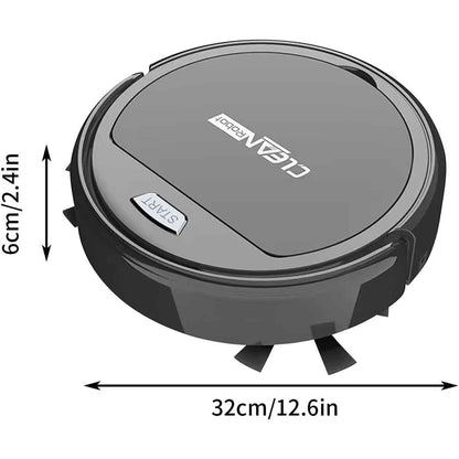 3 in 1 Robotic Vacuum Cleaner with Watertank Dustbin Brush