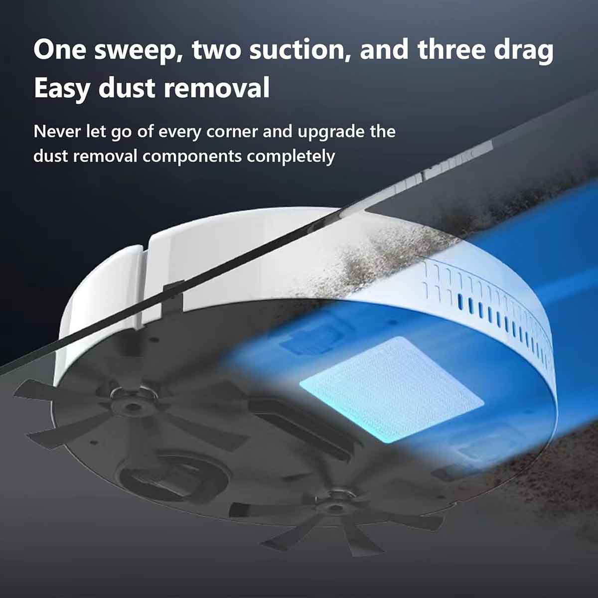 3 in 1 Robotic Vacuum Cleaner with Watertank Dustbin Brush