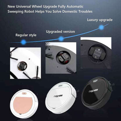 3 in 1 Robotic Vacuum Cleaner with Watertank Dustbin Brush