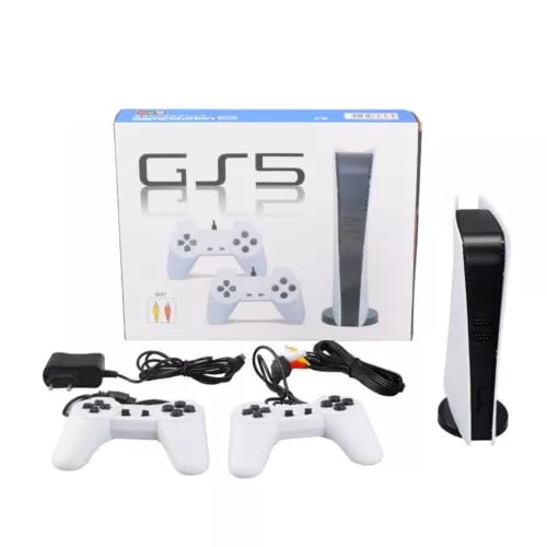 🎮 8-Bit GS5 Retro TV Game Console with 300 Built-In Classic Games + Dual USB Controllers