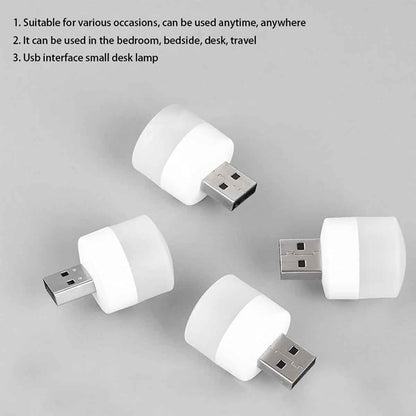5 Pcs USB LED Light Compact Bulb Portable Ambient Lamp