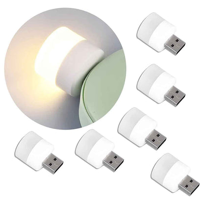 5 Pcs USB LED Light Compact Bulb Portable Ambient Lamp
