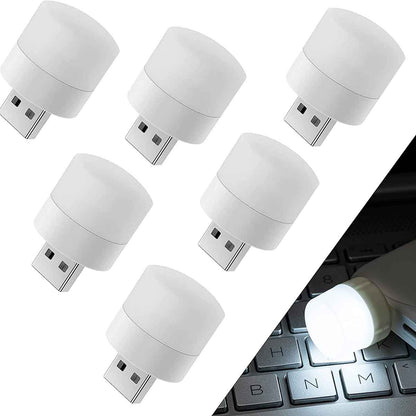 5 Pcs USB LED Light Compact Bulb Portable Ambient Lamp