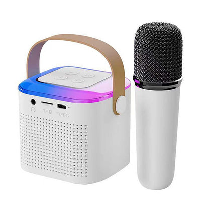 Mini Karaoke Machine Portable Bluetooth Speaker with Wireless Microphone