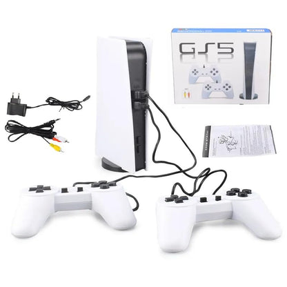 🎮 8-Bit GS5 Retro TV Game Console with 300 Built-In Classic Games + Dual USB Controllers