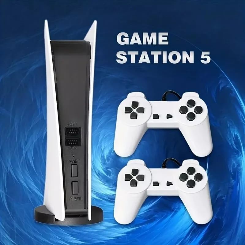 🎮 8-Bit GS5 Retro TV Game Console with 300 Built-In Classic Games + Dual USB Controllers