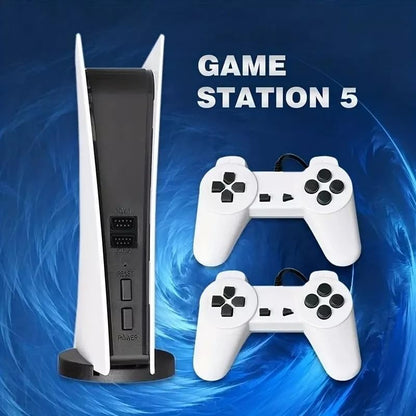 🎮 8-Bit GS5 Retro TV Game Console with 300 Built-In Classic Games + Dual USB Controllers