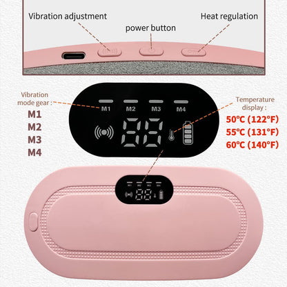 Rechargeable Period Cramp Relief Belt Portable Cordless Heating Pad for Menstrual Pain Relief