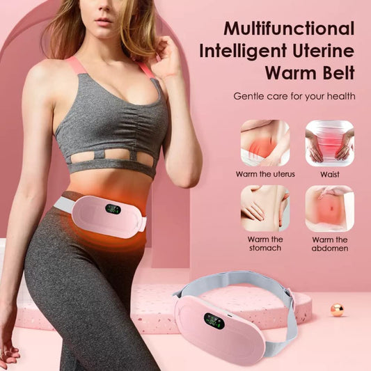 Rechargeable Period Cramp Relief Belt Portable Cordless Heating Pad for Menstrual Pain Relief